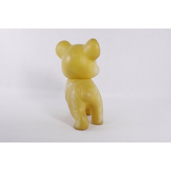 Vintage yellow rubber bear squeaky toy made in Taiwan old baby toy nursery decor - Picture 10 of 10